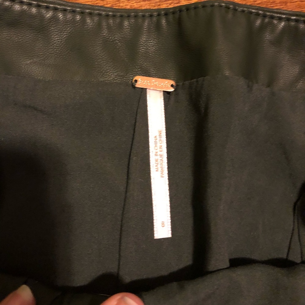 Free People Faux Leather Button-down Skirt - Picture 7 of 9